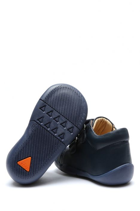 GV23005 Kifidis-Kids İlk Adım Unisex Çocuk Deri Ayakkabı 20-25 Lacivert Deri