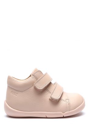 GV23005 Kifidis-Kids İlk Adım Unisex Çocuk Deri Ayakkabı 20-25 Pudra Deri