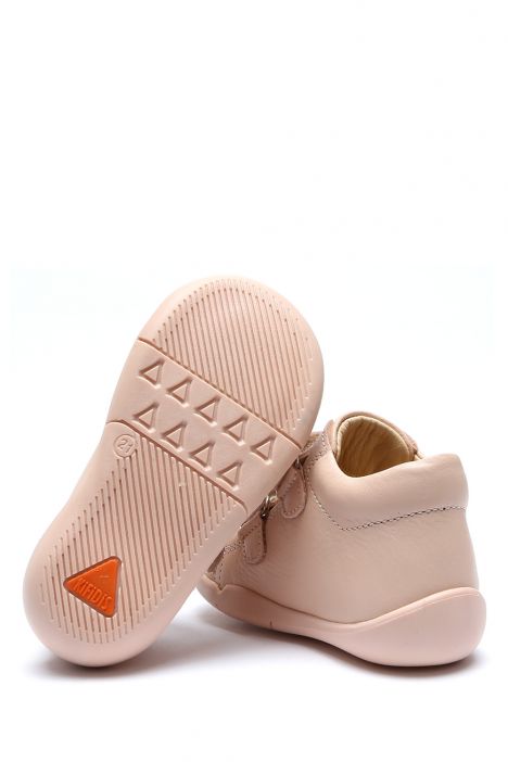 GV23005 Kifidis-Kids İlk Adım Unisex Çocuk Deri Ayakkabı 20-25 Pudra Deri