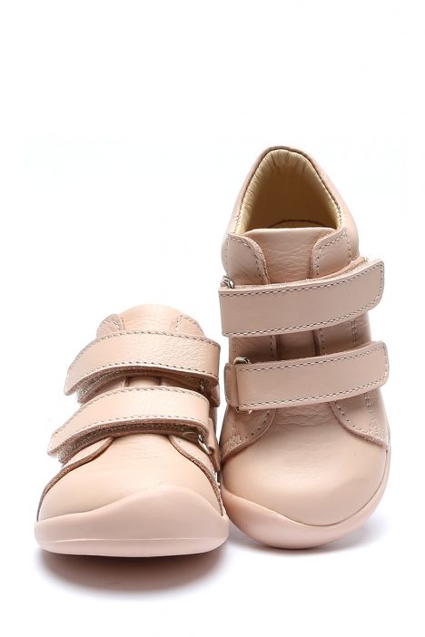 GV23005 Kifidis-Kids İlk Adım Unisex Çocuk Deri Ayakkabı 20-25 Pudra Deri