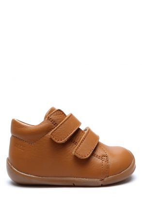 GV23005 Kifidis-Kids İlk Adım Unisex Çocuk Deri Ayakkabı 20-25 Konyak Deri