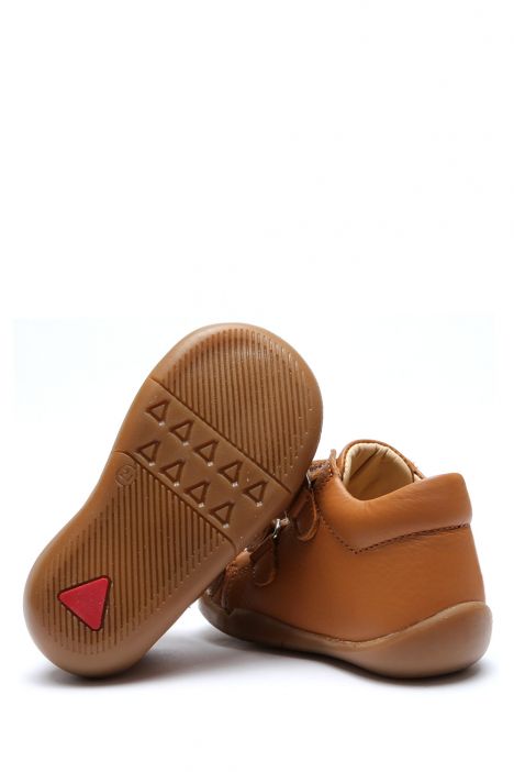 GV23005 Kifidis-Kids İlk Adım Unisex Çocuk Deri Ayakkabı 20-25 Konyak Deri
