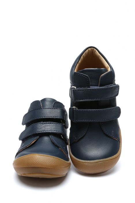 GV23013 Kifidis-Kids İlk Adım Unisex Çocuk Deri Ayakkabı 20-24 Lacivert Deri