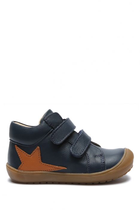 GV23013 Kifidis-Kids İlk Adım Unisex Çocuk Deri Ayakkabı 20-24 Lacivert Deri