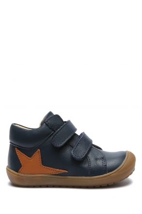 GV23013 Kifidis-Kids İlk Adım Unisex Çocuk Deri Ayakkabı 20-24 Lacivert Deri