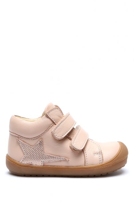 GV23013 Kifidis-Kids İlk Adım Unisex Çocuk Deri Ayakkabı 20-24 Pudra Deri