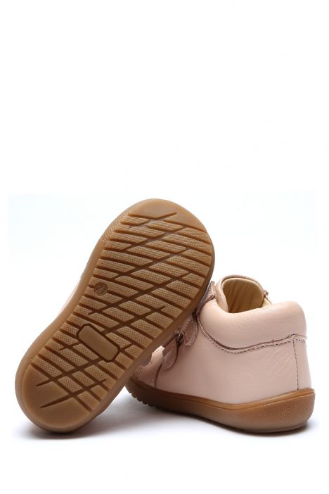 GV23013 Kifidis-Kids İlk Adım Unisex Çocuk Deri Ayakkabı 20-24 Pudra Deri