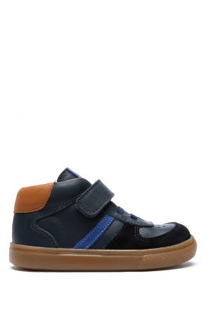 GV23019 Kifidis Paplus Unisex Çocuk Deri Ayakkabı 24-30 Lacivert Deri