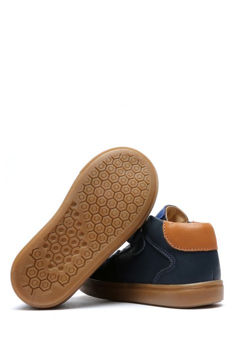 GV23019 Kifidis Paplus Unisex Çocuk Deri Ayakkabı 24-30 Lacivert Deri