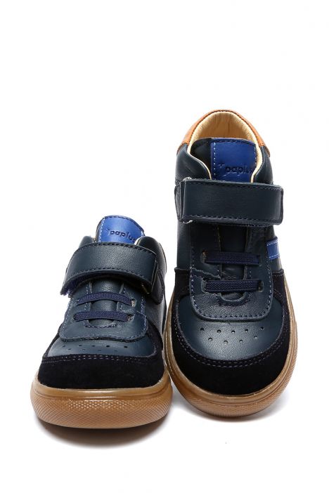 GV23019 Kifidis Paplus Unisex Çocuk Deri Ayakkabı 24-30 Lacivert Deri