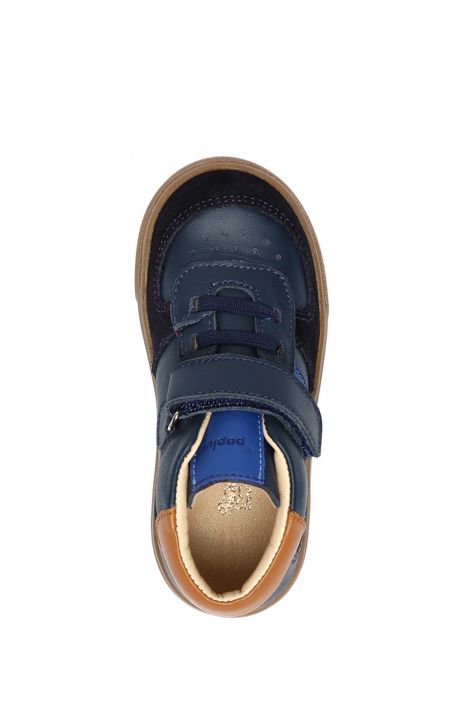 GV23019 Kifidis Paplus Unisex Çocuk Deri Ayakkabı 24-30 Lacivert Deri