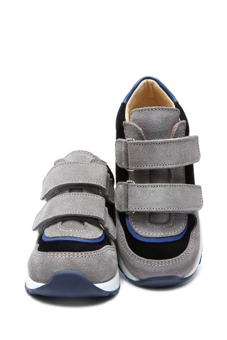 GV23038 Kifidis Paplus Unisex Çocuk Süet Deri Ayakkabı 22-30 Gri Süet