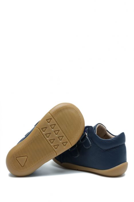 GV26005 Kifidis-Kids İlk Adım Unisex Çocuk Deri Ayakkabı 19-25 Lacivert Deri