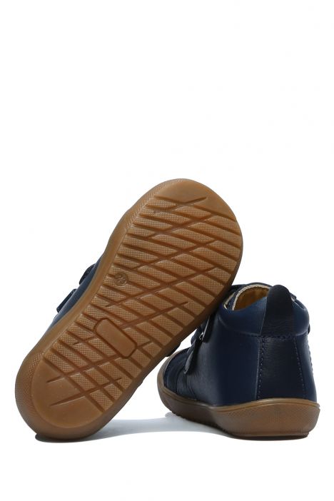 GW22012 Kifidis Paplus Unisex Çocuk Cırtlı İlk Adım Ayakkabısı 20-23 Lacivert Deri