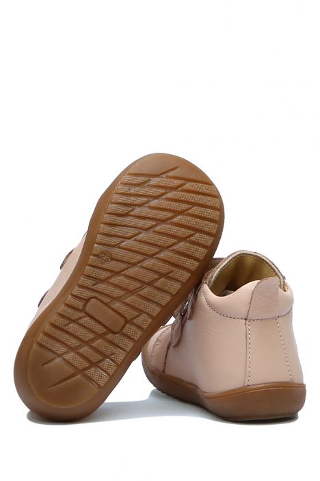 GW22012 Kifidis Paplus Unisex Çocuk Cırtlı İlk Adım Ayakkabısı 20-23 Pudra Deri