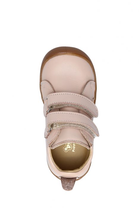 GW22012 Kifidis Paplus Unisex Çocuk Cırtlı İlk Adım Ayakkabısı 20-23 Pudra Deri