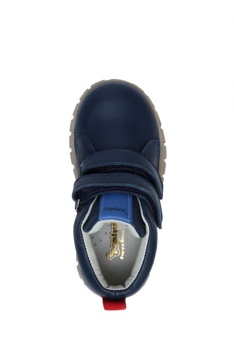 GW22022 Kifidis Paplus Unisex Çocuk Cırtlı Sneaker Bot 21-30 Lacivert Deri