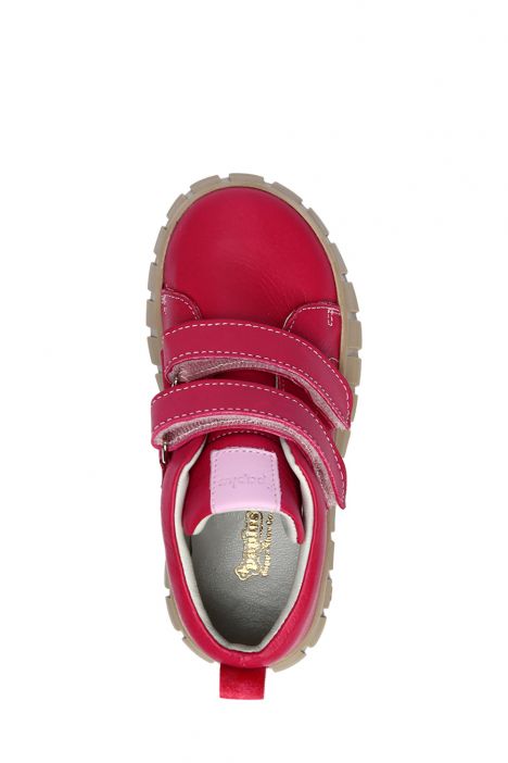 GW22022 Kifidis Paplus Unisex Çocuk Cırtlı Sneaker Bot 21-30 Vişne Deri