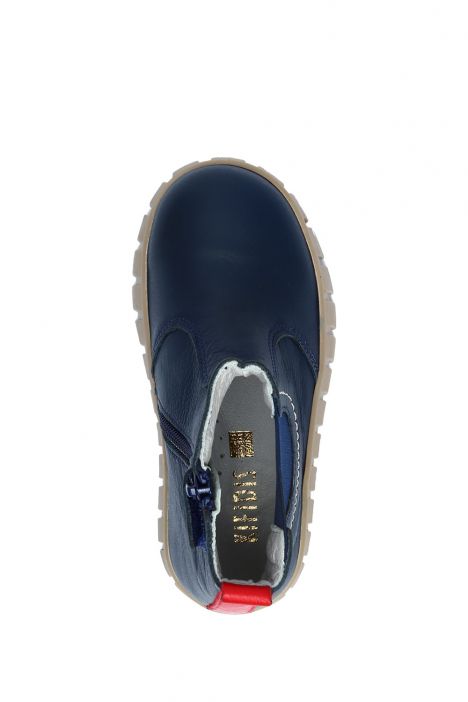 GW22023 Kifidis-Kids Unisex Çocuk Deri Bot 21-30 Lacivert Deri