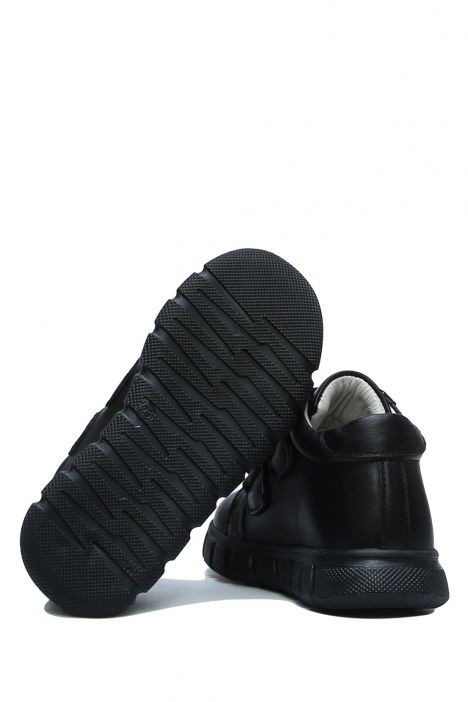 GW22028 Kifidis-Kids Unisex Çocuk Deri Ayakkabı 25-30 Siyah Deri