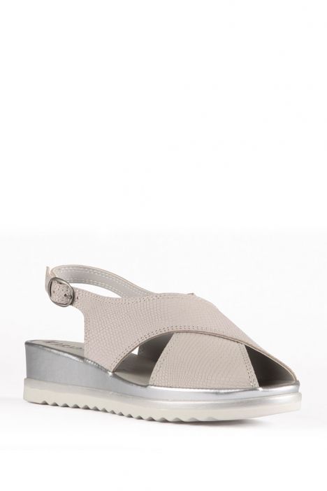 Hanna 08 Ac-Kifidis Kadın Sandalet 35-41 Krem / Cream