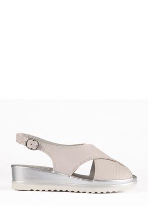 Hanna 08 Ac-Kifidis Kadın Sandalet 35-41 Krem / Cream