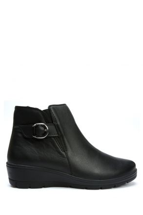 Hellica 05 Ac-Kifidis Anatomik Kadın Deri Bot 36-41 Siyah/Black 2738