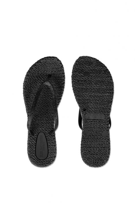 Ilse Jacobsen Cheerful01 Simli Parmak Arası Terlik 36-41 Siyah/Black