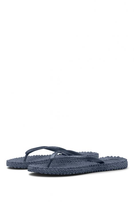 Ilse Jacobsen Cheerful01 Simli Parmak Arası Terlik 36-41 Lacivert/Indigo