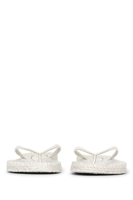 Ilse Jacobsen Cheerful01 Simli Parmak Arası Terlik 36-41 Krem/Creme