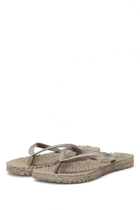 Ilse Jacobsen Cheerful01 Simli Parmak Arası Terlik 36-41 Bej/Atmosphere