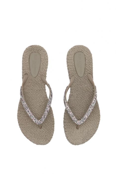 Ilse Jacobsen Cheerful03G Taşlı Parmak Arası Terlik 36-41 Bej/Atmosphere