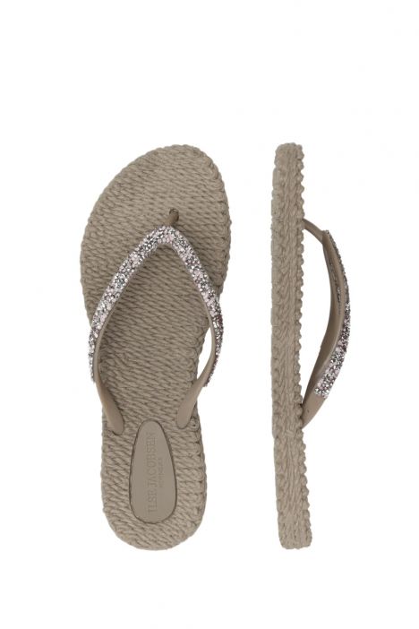 Ilse Jacobsen Cheerful03G Taşlı Parmak Arası Terlik 36-41 Bej/Atmosphere