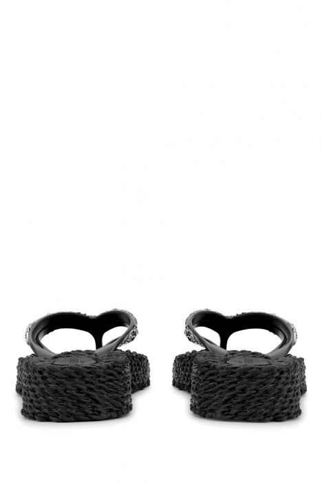 Ilse Jacobsen Cheerful15 Taşlı ve Platformlu Parmak Arası Terlik 36-41 Siyah/Black