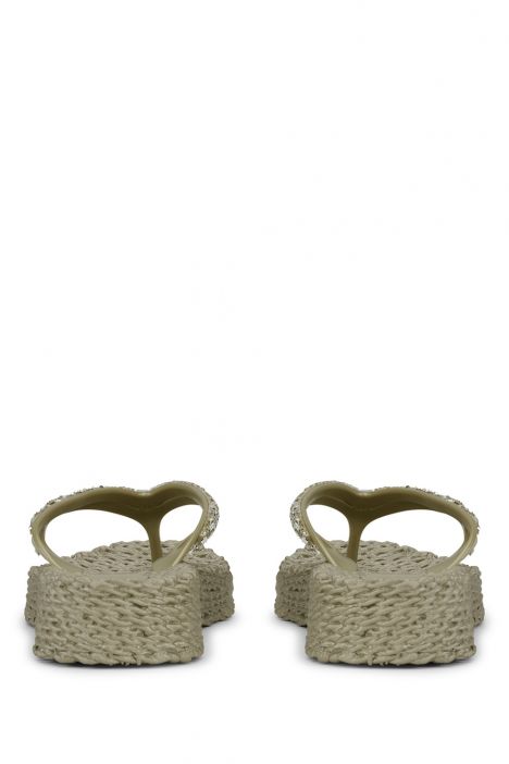 Ilse Jacobsen Cheerful15 Taşlı ve Platformlu Parmak Arası Terlik 36-41 Platin