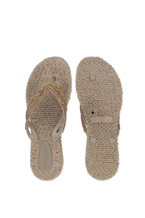 Ilse Jacobsen Cheerful15 Taşlı ve Platformlu Parmak Arası Terlik 36-41 Bej/Atmosphere