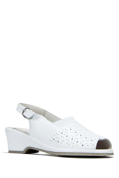 Jatina Ac-Kifidis Kadın Anatomik Deri Sandalet 35-42 Beyaz / Bianco