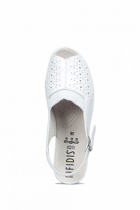 Jatina Ac-Kifidis Kadın Anatomik Deri Sandalet 35-42 Beyaz / Bianco