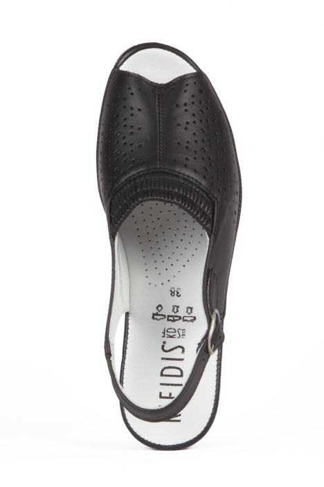 Jatina Ac-Kifidis Kadın Anatomik Deri Sandalet 35-42 Siyah/Black 738