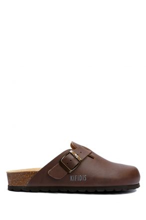 K00863SK Kifidis Soft Step Kadın Sabo Mantar Terlik 36-41 Kahverengi/Brown