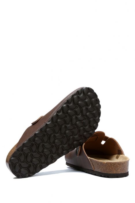 K00863SK Kifidis Soft Step Kadın Sabo Mantar Terlik 36-41 Kahverengi/Brown