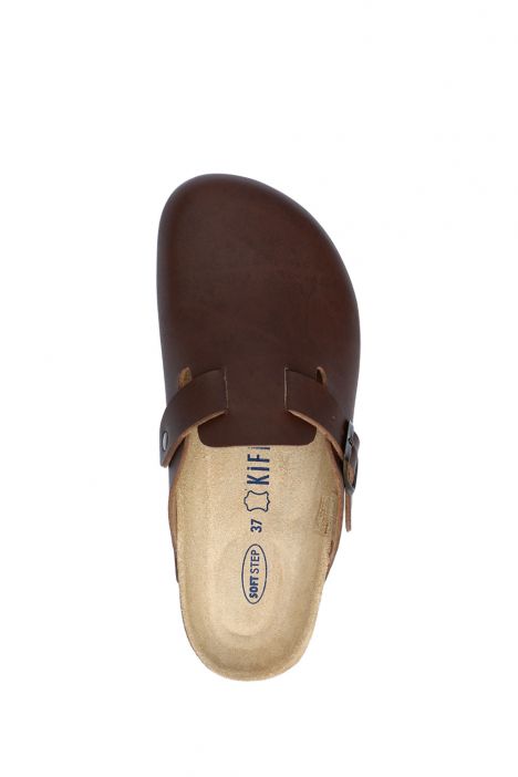 K00863SK Kifidis Soft Step Kadın Sabo Mantar Terlik 36-41 Kahverengi/Brown