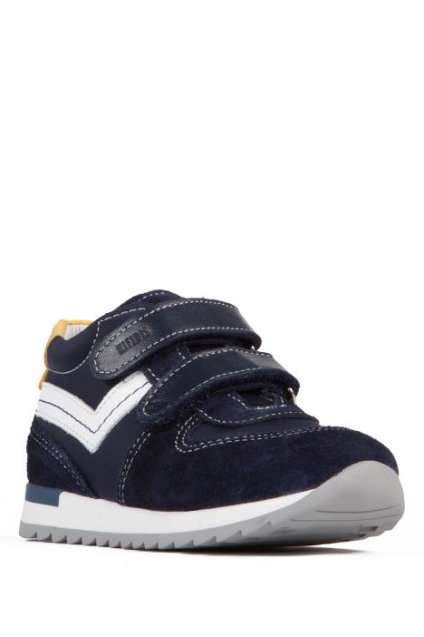 K061 Kifidis-Kids Unisex Çocuk Spor Nubuk Ayakkabı 25-30 Lacivert Süet / Navy Blue Suede