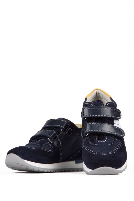 K061 Kifidis-Kids Unisex Çocuk Spor Nubuk Ayakkabı 25-30 Lacivert Süet / Navy Blue Suede