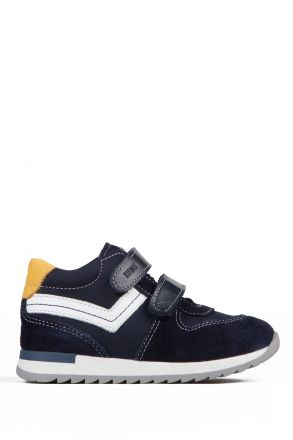 K061 Kifidis-Kids Unisex Çocuk Spor Nubuk Ayakkabı 25-30 Lacivert Süet / Navy Blue Suede