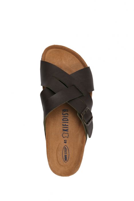 K0762SE Kifidis Soft Step Erkek Mantar Terlik 41-46 Koyu Kahve - 015