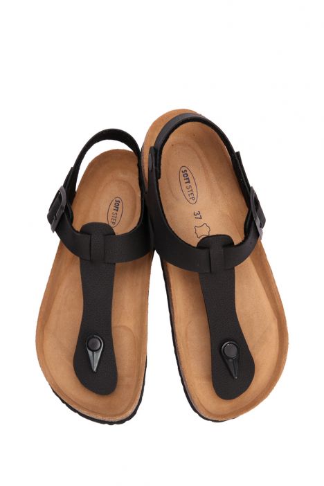K10213SK Kifidis Soft Step Kadın Mantar Parmak Arası Sandalet 36-40 Mat Siyah - 006
