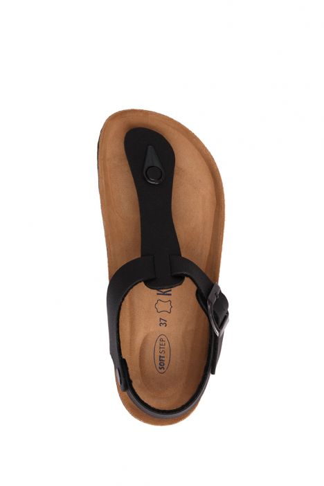 K10213SK Kifidis Soft Step Kadın Mantar Parmak Arası Sandalet 36-40 Mat Siyah - 006