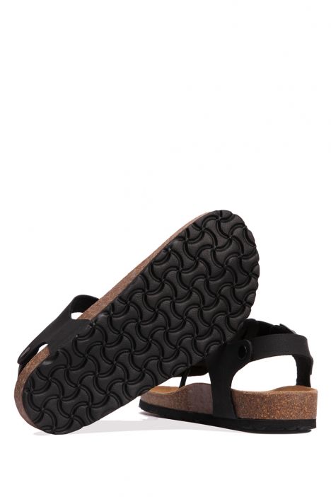 K10213SK Kifidis Soft Step Kadın Mantar Parmak Arası Sandalet 36-40 Mat Siyah - 006