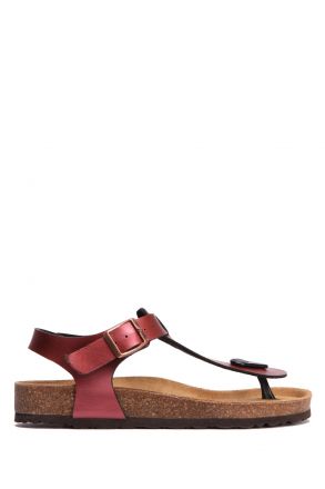 K10213SK Kifidis Soft Step Kadın Mantar Parmak Arası Sandalet 36-40 Bordo - 021